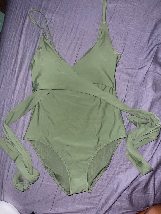 aerie Other - aerie Olive Green Wrap-Tie One-Piece Swimsuit